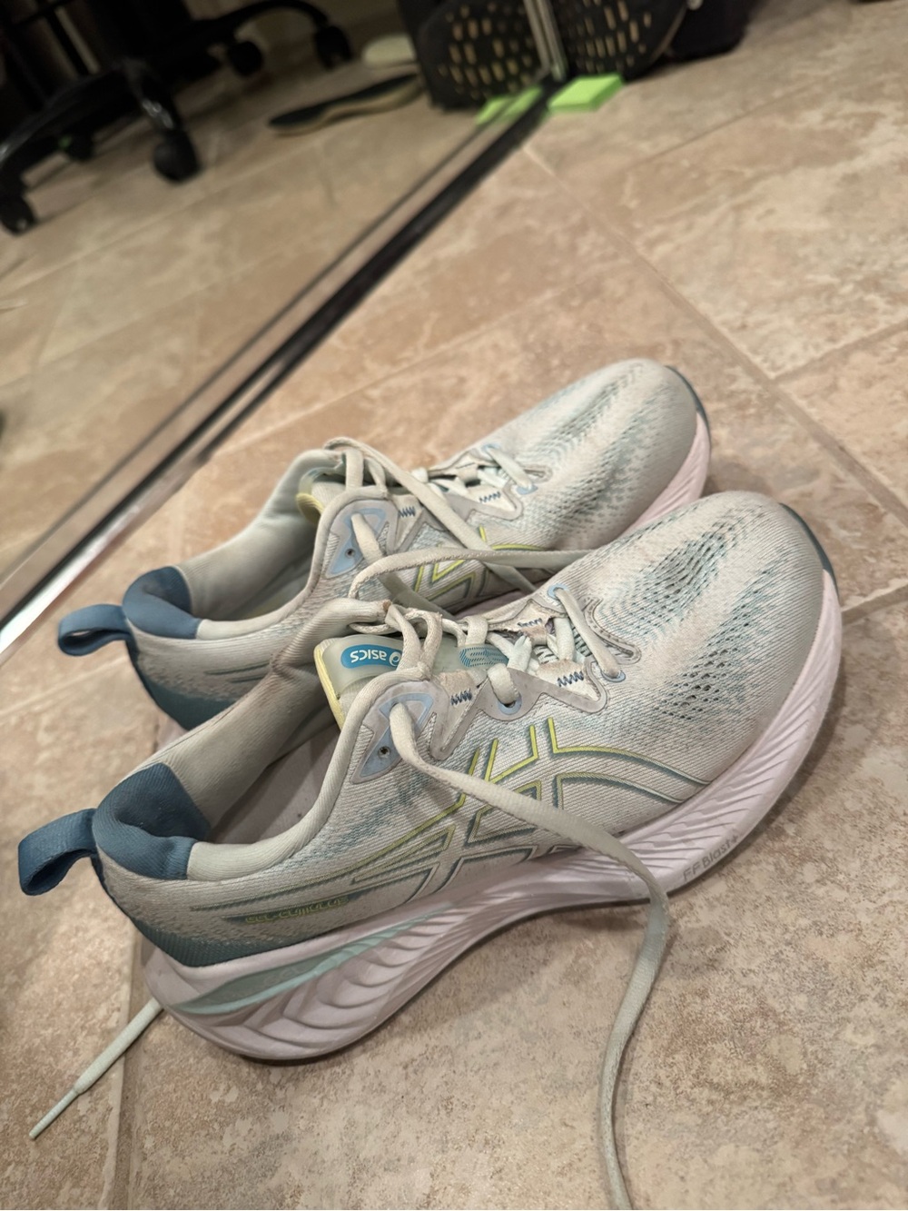 Asics Gel Cumulus 25 Light Blue, Mint & White Women's Running Shoea